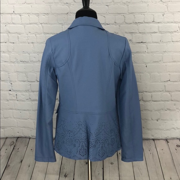 Dennis Basso XXS Periwinkle scallop lace Jacket - Picture 3 of 7